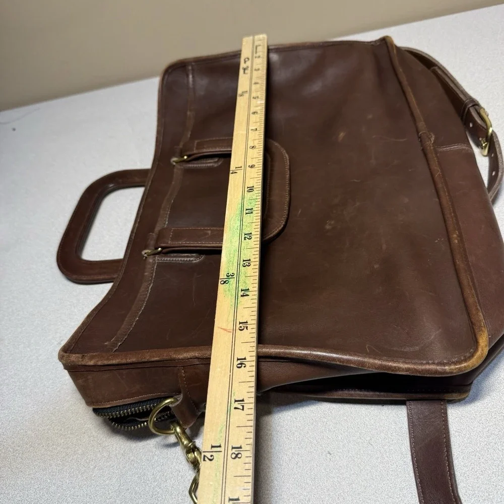 Vintage Coach Monroe‎ Glovetanned Leather Briefcase Crossbody Mahogany 312 - Picture 16 of 16